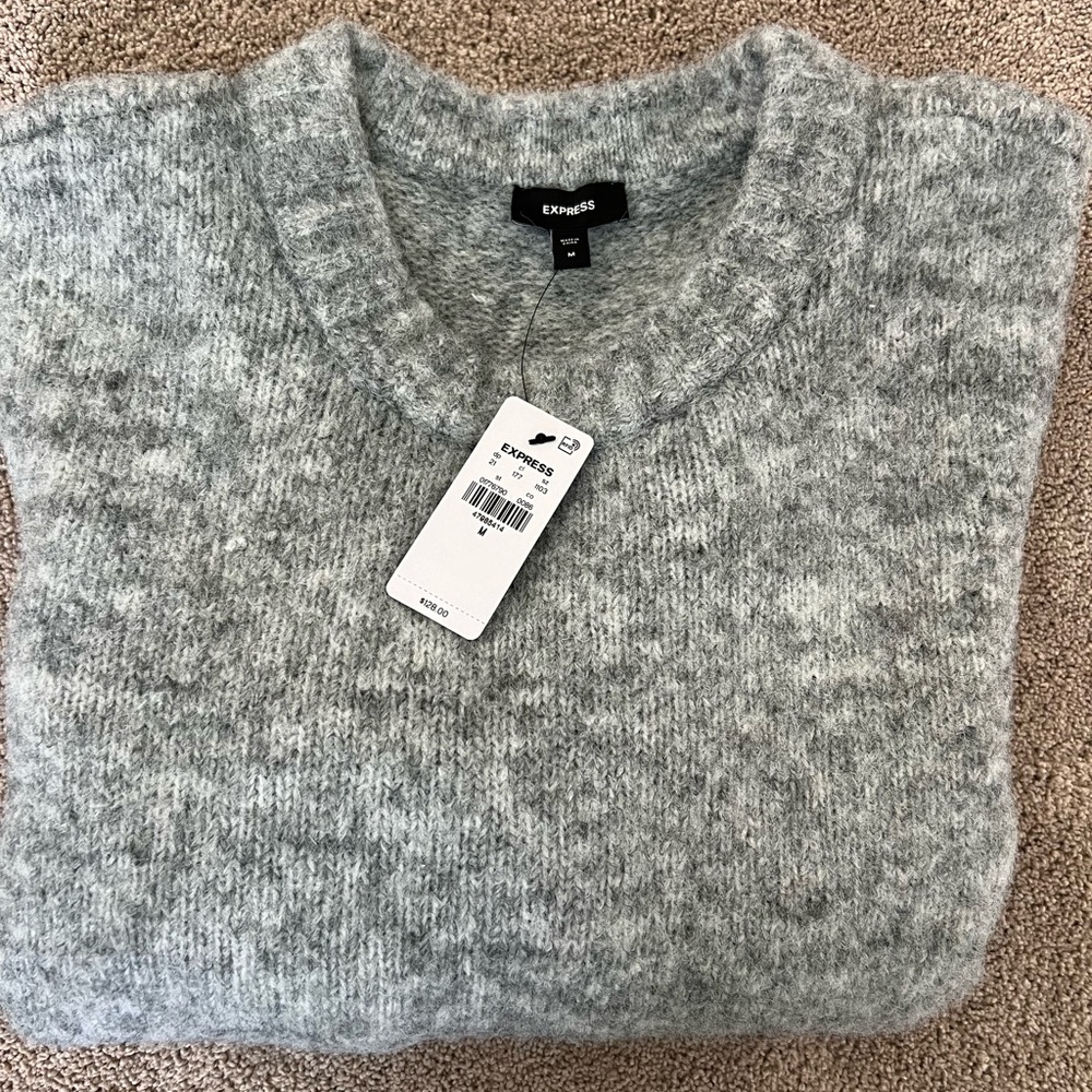 Express Gray Crewneck Sweater